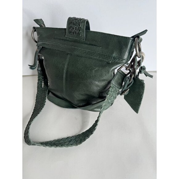 Anthropologie Latigo Leathers Green Nel Crossbody Bag NEW - Picture 6 of 8